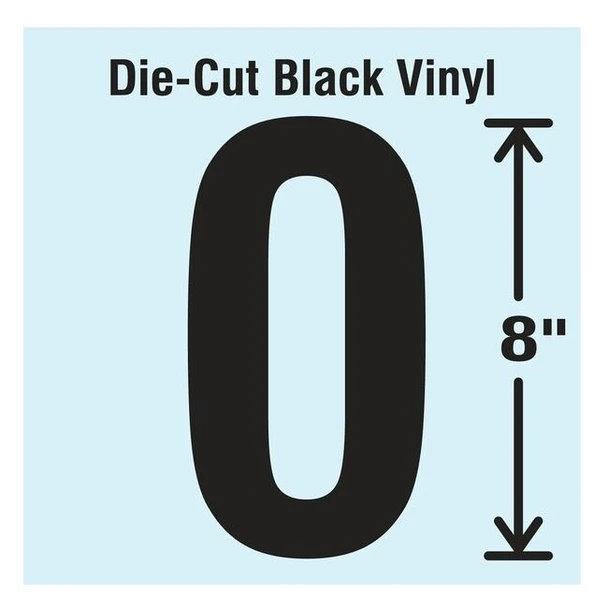 Stranco Number Label, Vinyl, 8 in H, 4-3/4 in W DBV-SINGLE-8-0