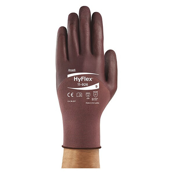 Coated Gloves, Nitrile, Sandy, 3/4 dip, 4 Abrasion Level, Purple, M (8) 1 PR