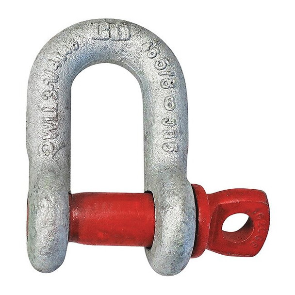 Crosby D-Shackle,6,500 lb Load Cap,Carbon Steel 1019258