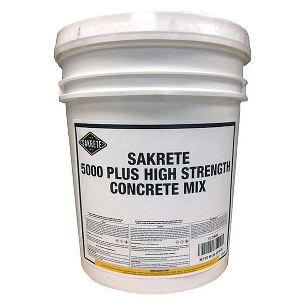 Sakrete Concrete Mix,Pail,50 lb,5000 Plus 120020 Sakrete Concrete Mix,Pail,50 lb,5000 Plus 120020