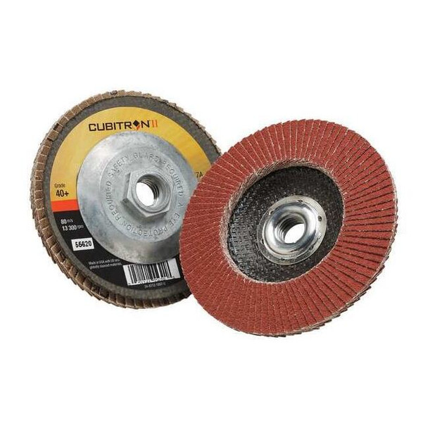3m Cubitron Flap Disc, 4 1/2 in Dia, 5/8 in Arbor 7100049935