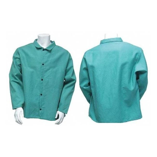 Chicago Protective Apparel FR Jacket, S, 9 oz Snaps Closure 600-GR-S