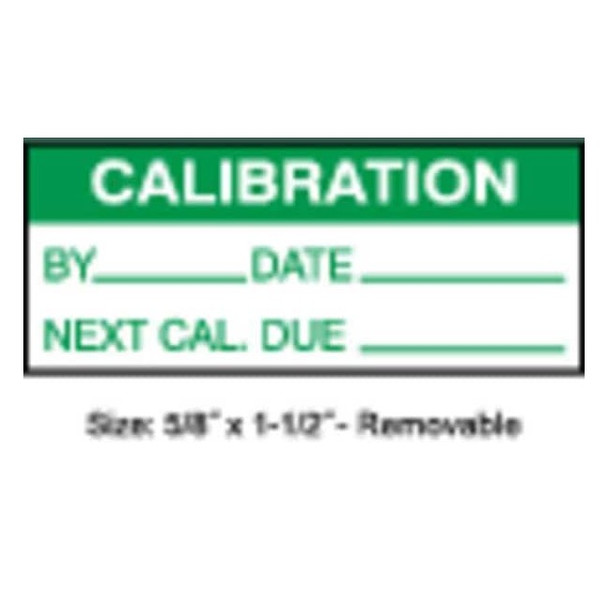 Stranco Calibration Label, ENG, Green/White, PK350, TCR-22134 TCR-22134