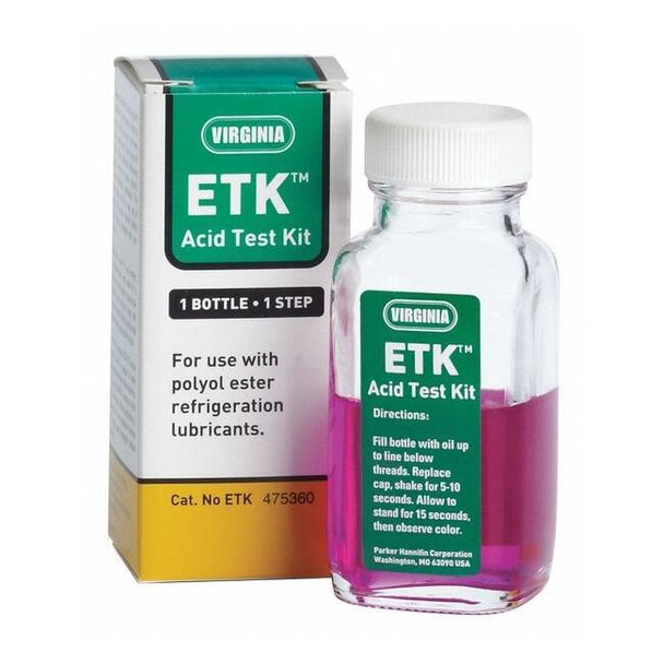 Virginia Kmp Refrigeration Oil Acid Test Kit, 4 oz Sz ETK