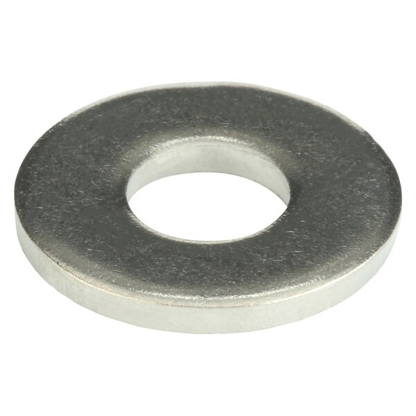 Flat Washer, For Screw Size 3/8" ,Stainless Steel Plain Finish, 50 PK