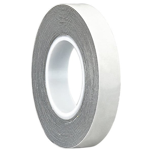 Double-Sided Foam Tape, 1 in W, 5 yd L, 1/16 in, Foam, Double-Sided