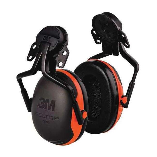3m Peltor X1 Hard Hat Mounted Ear Muffs, 21 dB NRR, Passive, Orange X1P5E