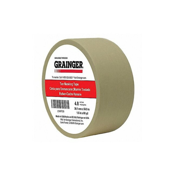 Manufacturer Varies Masking Tape,1 1/2" W,60 yd L,Tan TC106-1.5" X 60YD Manufacturer Varies Masking Tape,1 1/2" W,60 yd L,Tan TC106-1.5" X 60YD