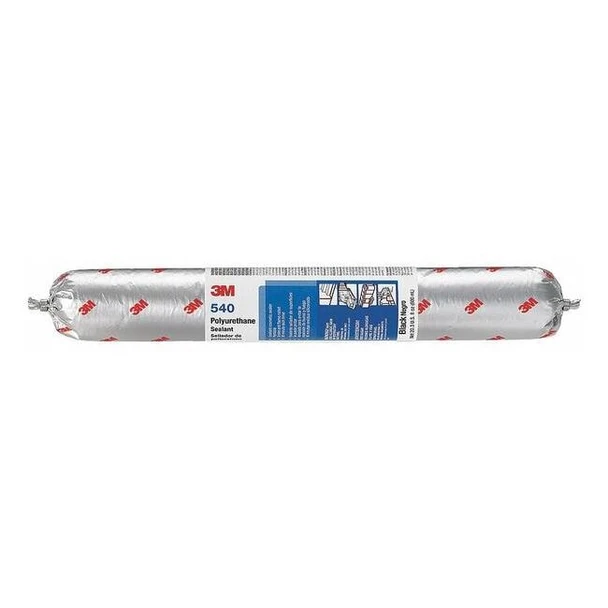 3m Polyurethane Sealant, 20 oz, Sausage Pack, Black, Polyurethane Base, 540 540