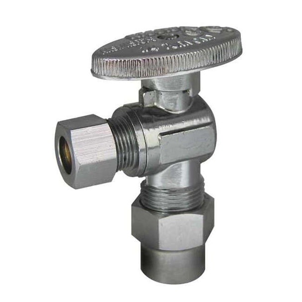 Kissler Water Supply Stop,Brass,1/4-Turn,1/2" AB88-9230