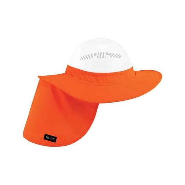 Ergodyne Visor with Neck Shade, For Use With Hard Hats Orange 6660