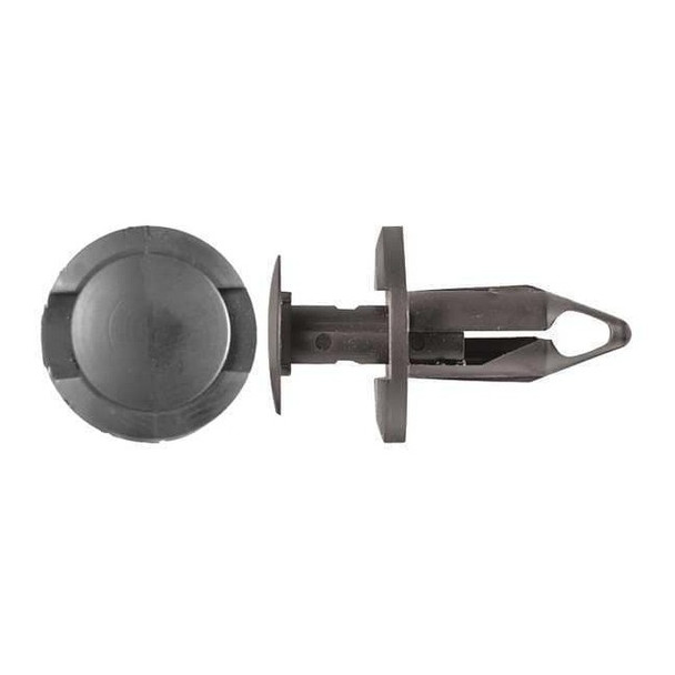 Push-In Rivet, Dome Head, 8 mm Dia., 20 mm L, Nylon Body, 25 PK