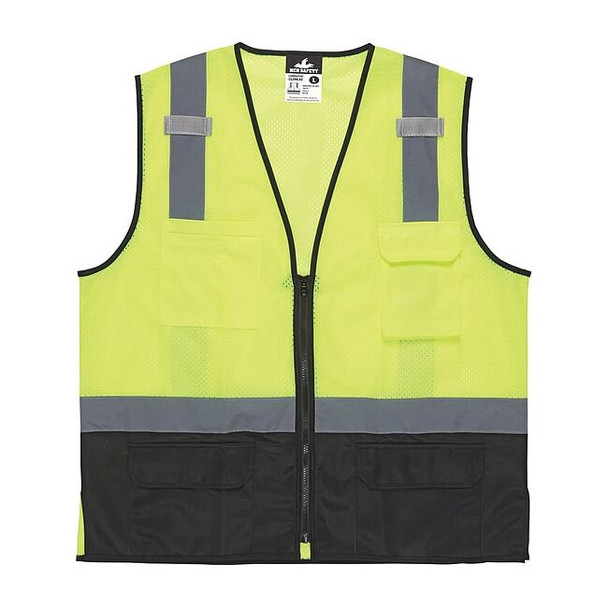 Mcr Safety High Visibility Vest,2XL Size,Unisex CL2MLSZX2