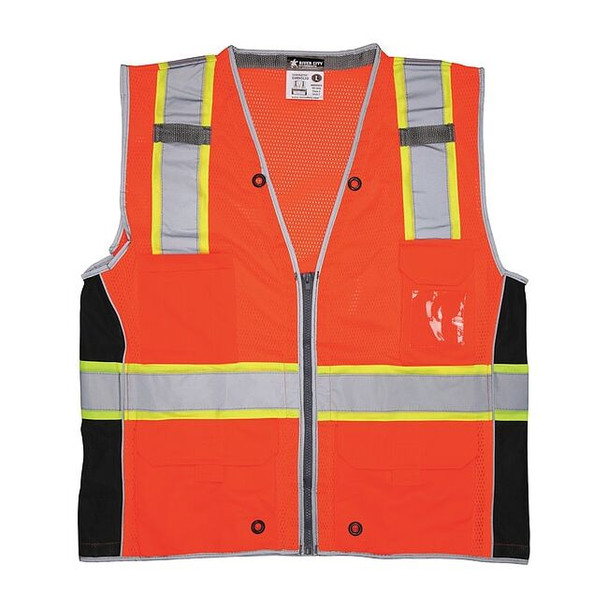 Mcr Safety High Visibility Vest,L Size,Unisex SURVCL2OL