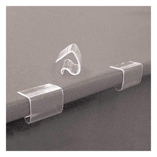 Ez Clip by Fastenation Table Cloth Clip,2 1/2 in L,Clear,PK100 EZTCC