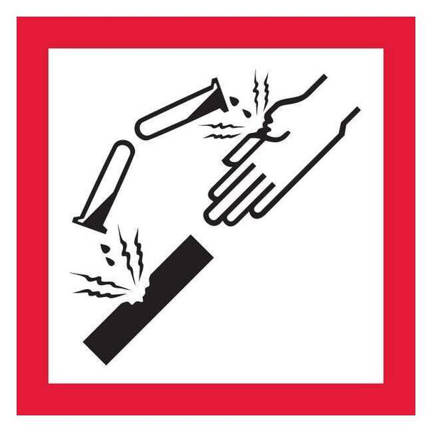 Ghs Safety Pictogram,Black/Red,Self Adhesive Vinyl, GHS1269 GHS1269