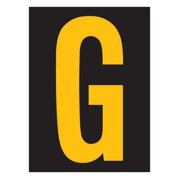 Stranco LetterLabel,Vinyl,2-7/8inH,1-3/4inW,PK25 RUM200-G-YB