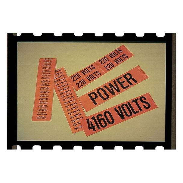 Stranco Pipe Mrkr, 240 Volts, 1-1/4in.andSmllr, PK5 CVC-1048-PK