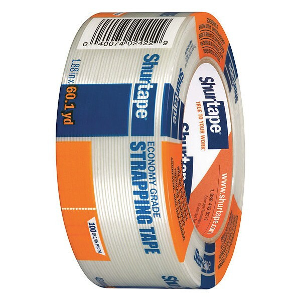 Shurtape Packaging Tape,48mm W,Clear,4-47/64" dia 104478