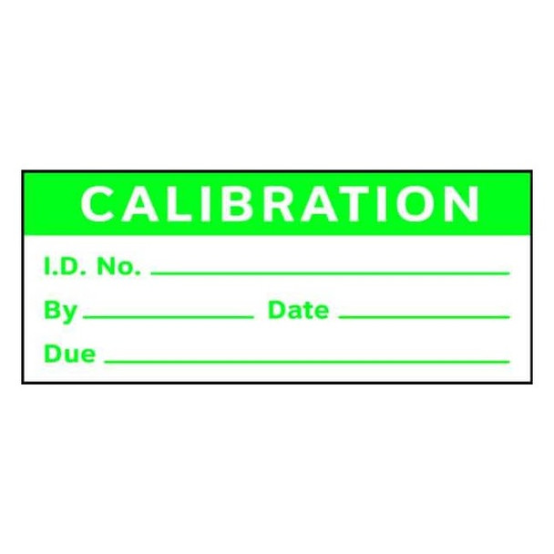 Stranco Calibration Label, ENG, Green/White, PK225, TC3-21002 TC3-21002