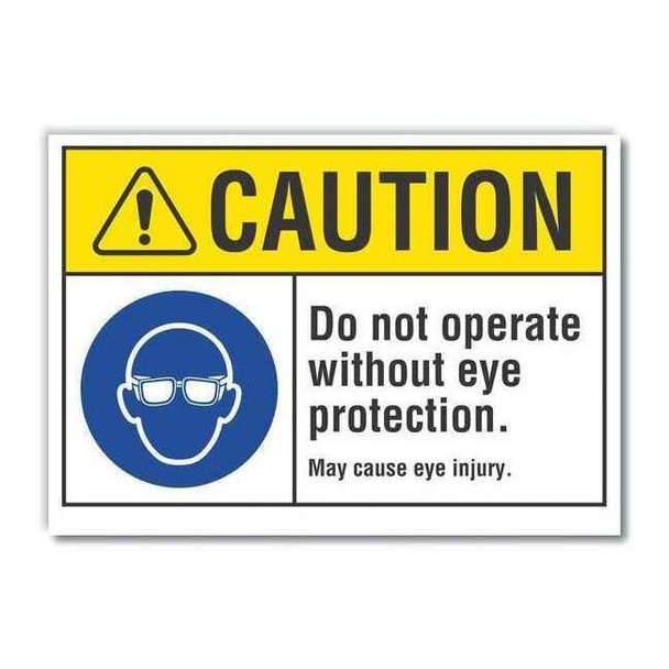 Lyle Sign,Self-Adhesive Vinyl,3-1/2 in. H, LCU3-0062-RD_5x3.5 LCU3-0062-RD_5x3.5