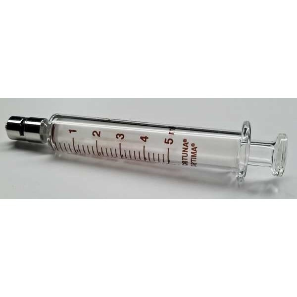Fortuna Glass Syringe,Metal Luer Lock,5 mL 7.140-33