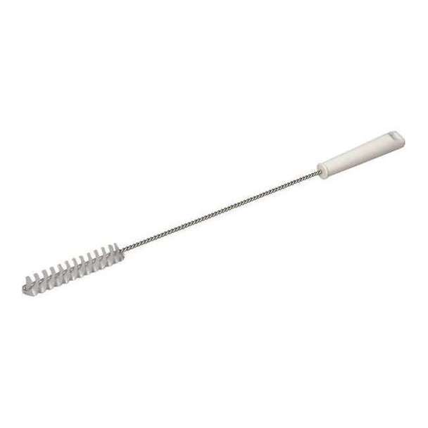 1 in W Tube and Valve Brush, Medium, 14 in L Handle, 5 57/64 in L Brush, White