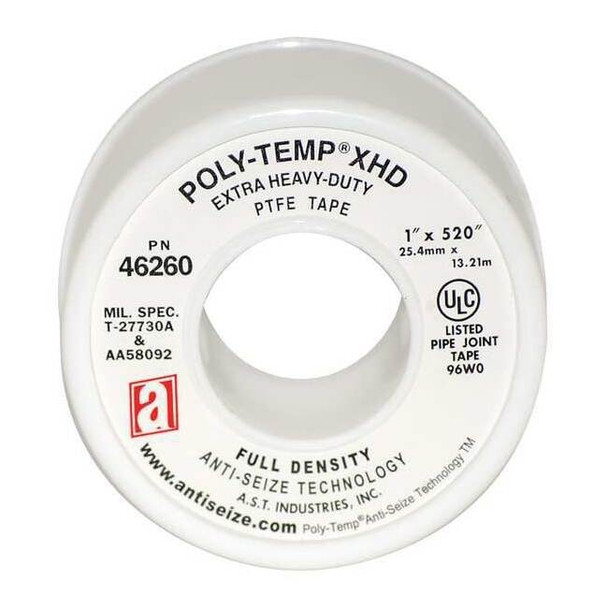 Anti-Seize Technology Thread Sealant Tape,1 In. W, 520 in.L 46260
