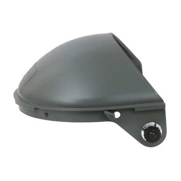 Headgear, Black Visor, 7" Crown Height, Ratchet Suspension, Gray