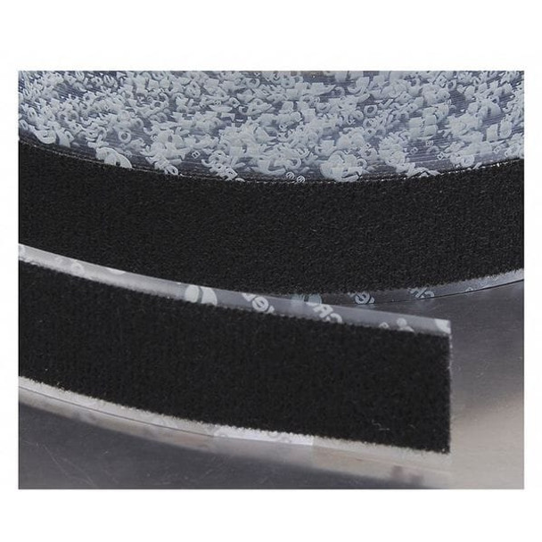 Velcro Brand Reclosable Fastener, Acrylic Adhesive, 75 ft, 6 in W, Black 1587575