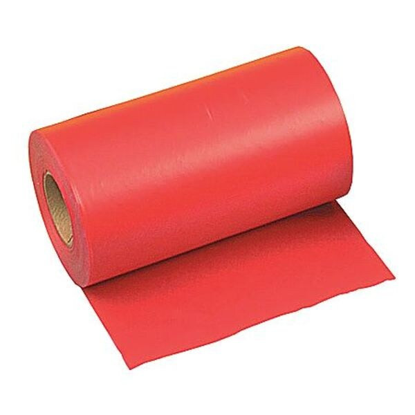 Flagging Tape, Red, 6 in Wide x 300 ft Length, Vinyl, 2.5 mil