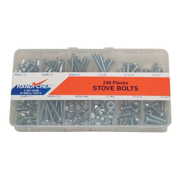Itw Bee Leitzke Bolt Assortment, Steel, Zinc Plated Finish WWG-DISP-STOVE248