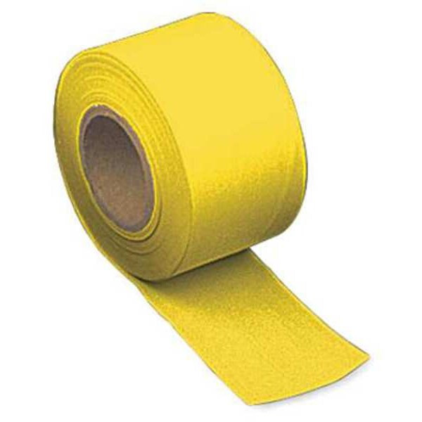 Flagging Tape, No Legend, Yellow, 2 in Wide x 300 ft Length, Vinyl, 2.5 mil