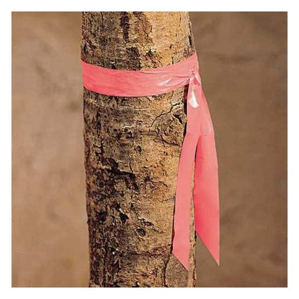 Flagging Tape, No Legend, Pink, 1 in Wide x 300 ft Length, Vinyl, 2.5 mil