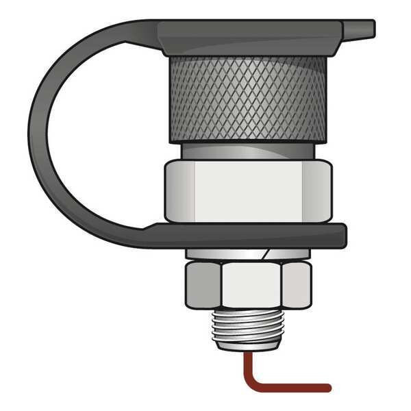 Checkers Warning Whip Female QD Base Mount FSQD-BPT