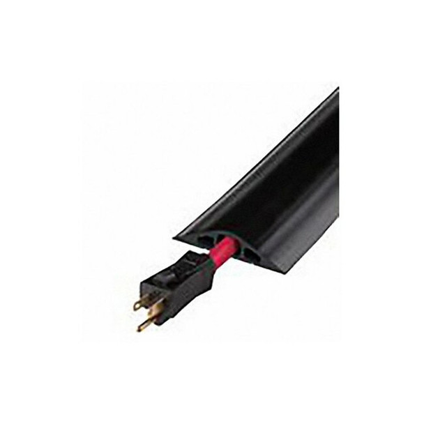 Cable Protector, 3/4 in H, 10 ft L, 3-1/2 in W, 3 Channel, Rubber, Black