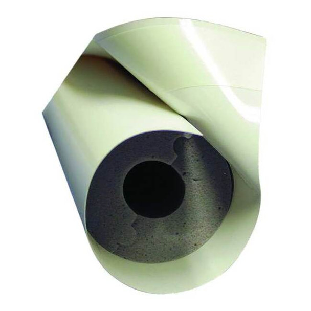 Pipe Insulation, 1-1/8" OD, 4 ft. L, Melamine Foam, 1 in Wall