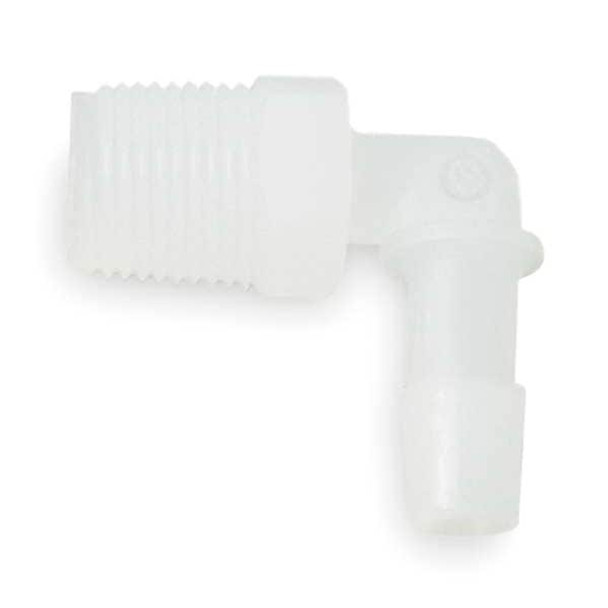 Eldon James Elbow,Thread To Barb,PVDC,1/4 In,PK5 L4-6NK