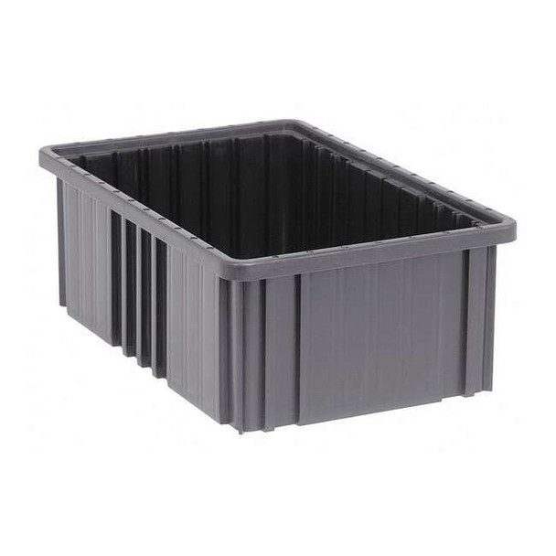 Polypropylene, Divider Box, Black, 16 1/2 in L, 6 in H