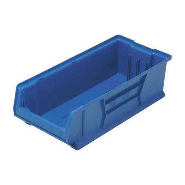 Storage Bin, Polypropylene/Polyethylene, Blue, 7 in H, 11 in W, 23 7/8 in L