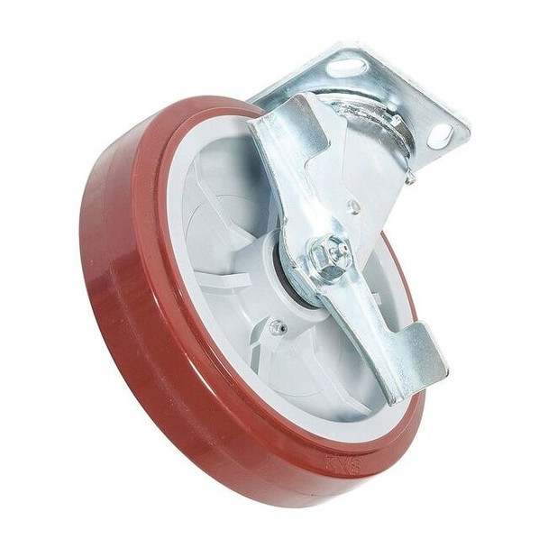 Greenlee Plate Caster,Swivel,Polyurethane,9 1/2"H CS8