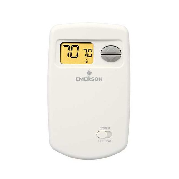 Emerson Thermostat, 1 H, 1 C, Battery, 24VAC 1E78-140