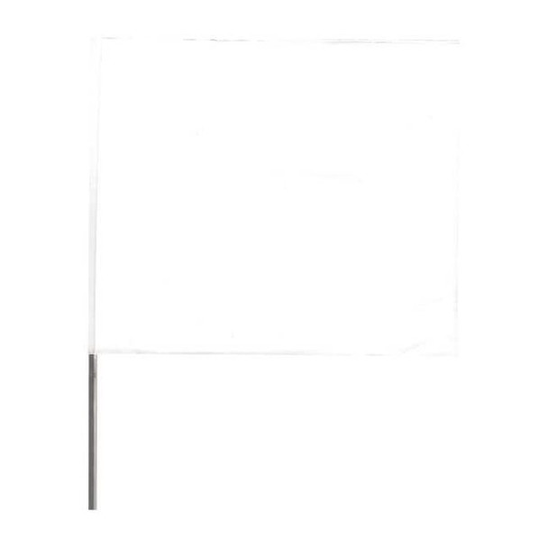 Marking Flag, Vinyl, 15" Wire Staffs, Blank, 15" L., 100 PK