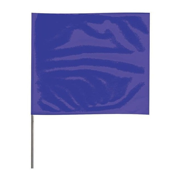 Marking Flag, Vinyl, 18" Wire Staff, Blank, 18" L., 100 PK