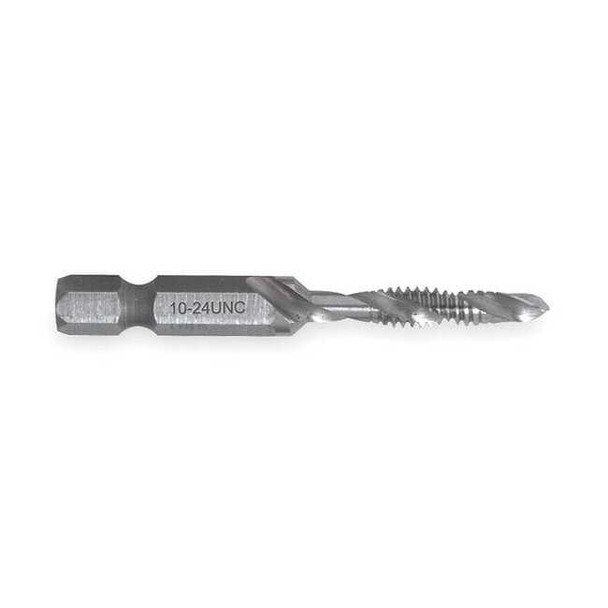 Drill/Tap/Countersink, Thread Size No 10-24, 2 1/32 in Overall Length