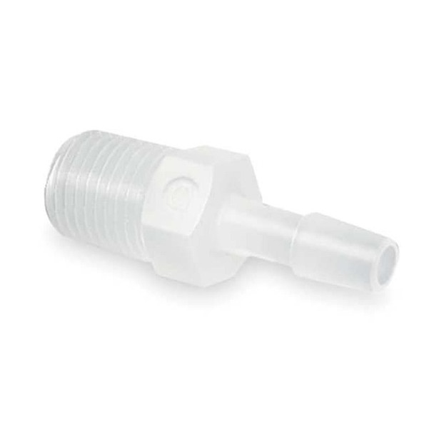 Eldon James Strt, HDPE, Barbed 1/4", MNPT 1/8",PK10 A2-4HDPE