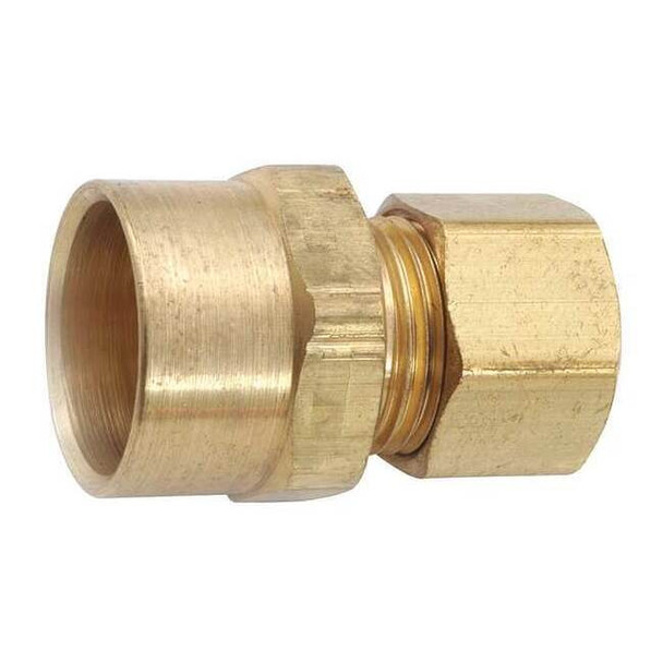 5/8" Sweat x 3/8" Compression Brass Sweat Adapter