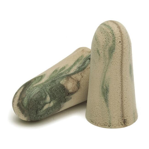 Camo Plugs(R) Disposable Foam Ear Plugs, Bullet Shape, 33 dB, Camouflage, 200 PK