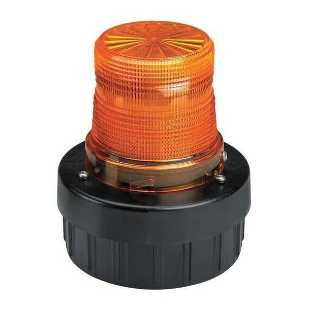Warning Light, Amber, LED, 120V AC, 60, 75 FPM, 5 3/4 in Dia., Surface