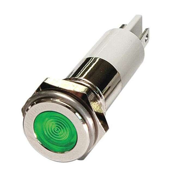 Manufacturer Varies Flat Indicator Light,Green,12VDC 24M095